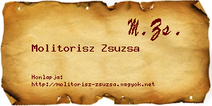 Molitorisz Zsuzsa névjegykártya